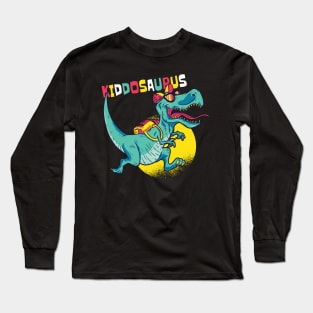 Kiddosaurus T rex Dinosaur Kiddo Saurus Family Long Sleeve T-Shirt